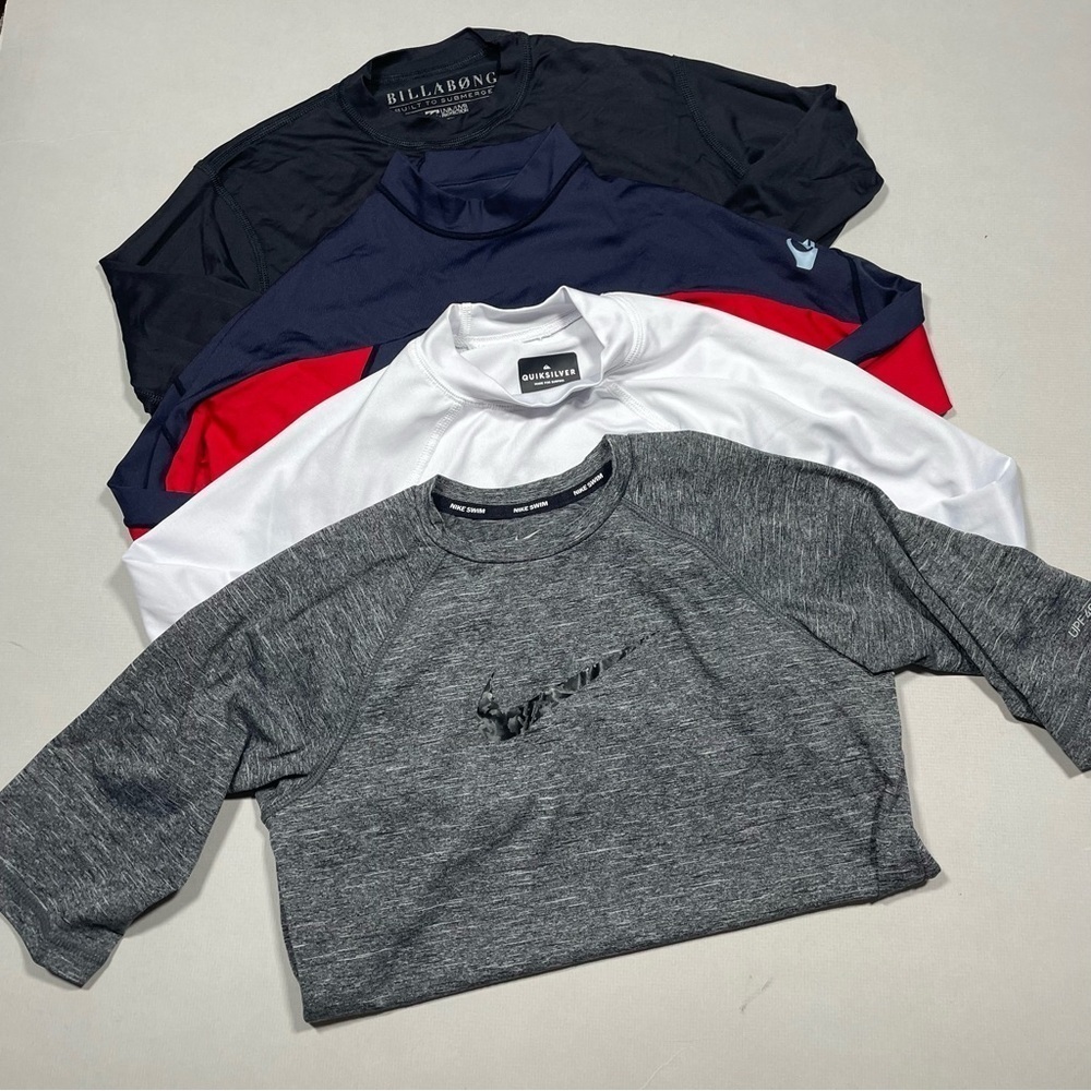 Bundle of 4 boys size M assorted swimwear tops